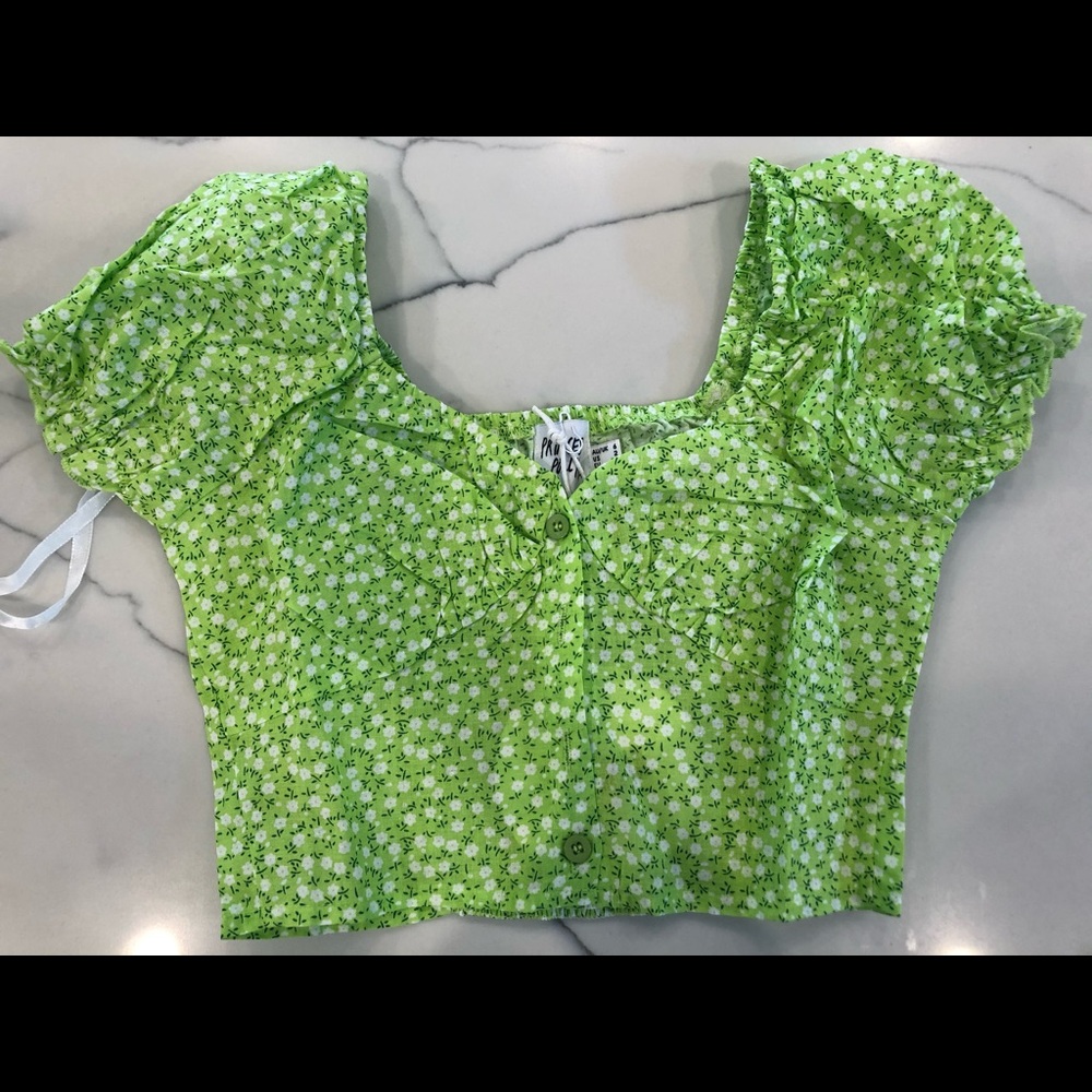 Princess Polly Green Laguna Top